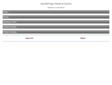 Tablet Screenshot of handbridgemedcentre.co.uk